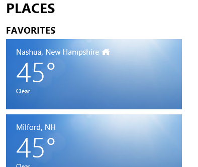 Windows 8, Windows 8.1, Weather App, forecast, locations