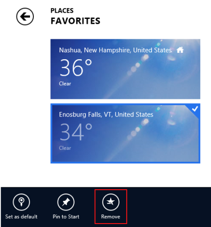 Windows 8, Windows 8.1, Weather App, forecast, locations