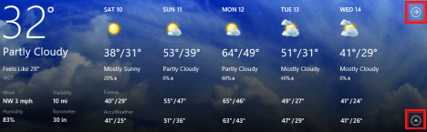 Windows 8, Windows 8.1, Weather App, forecast, locations