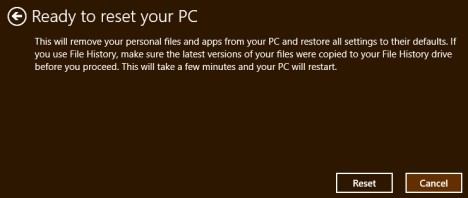 How to restore Windows 8 to its initial state