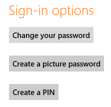 Windows 8 security features - Sing-in options