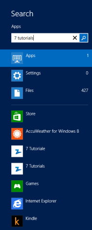 Search, Apps, Windows 8