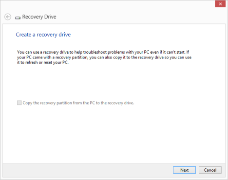 System Recovery, USB Memory Stick, Flash Drive, Recovery Media Creator, Windows 8, Windows 8.1