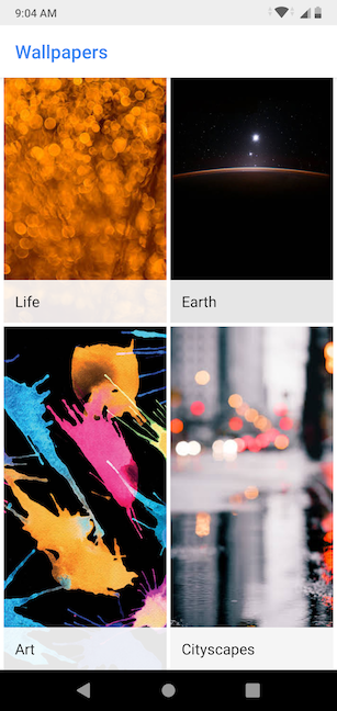 The app comes with an impressive gallery