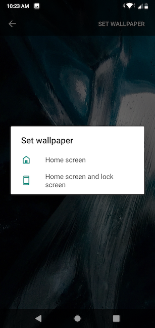 Choose the screen(s) to change wallpapers daily