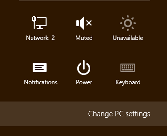 Windows 8 - Change PC Settings