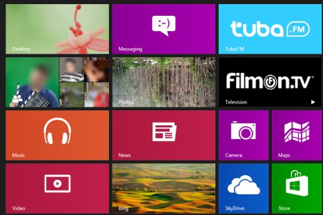 Windows 8 Start screen