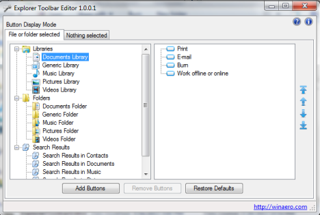 Windows Explorer, Windows 7, Explorer Toolbar Editor