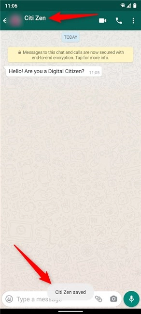 Whatsapp saves your contact