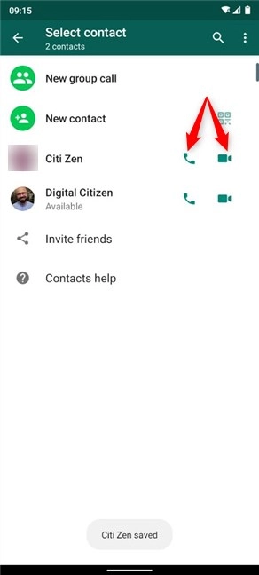 Your contact is saved, and you can get in touch
