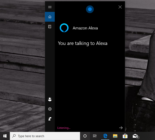 Talking to Alexa via Cortana, in Windows 10