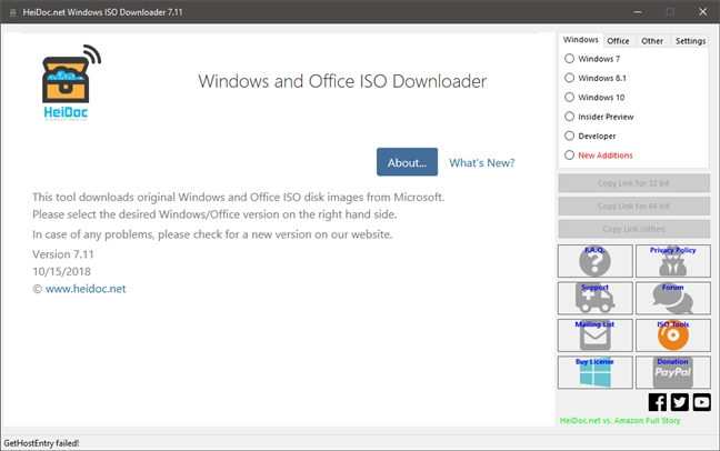 The Microsoft Windows and Office ISO Download Tool