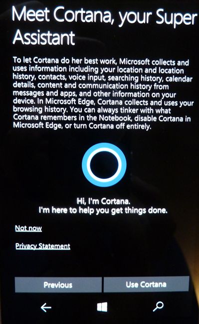 Windows 10 Mobile, setup, initial, configuration, Lumia, smartphone