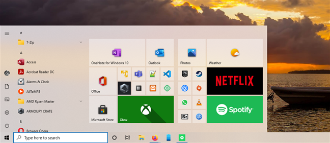 Windows 10 October 2020 Update: Start Menu now features theme-aware tiles