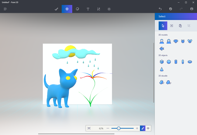 Paint 3D, Windows 10