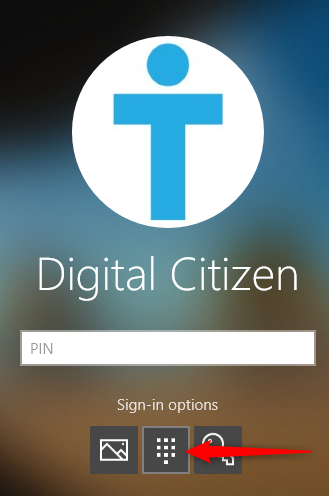 Click on the PIN keypad symbol