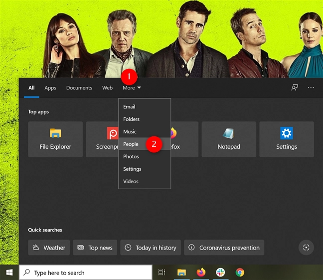 Press People from the More dropdown menu
