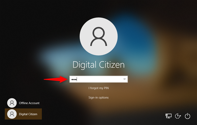 Windows 10 sign-in options: PIN code