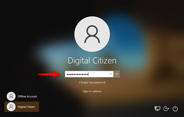 Windows 10 sign-in options: Password