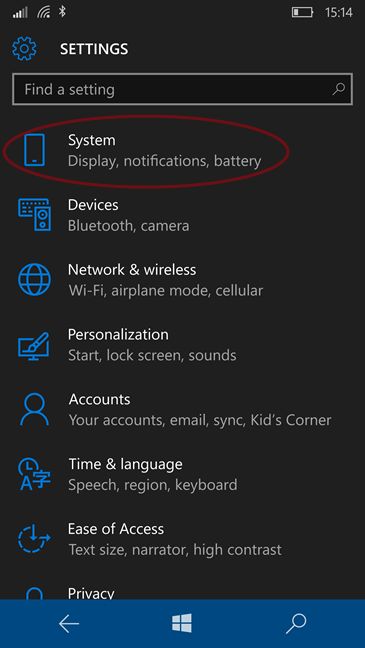 Windows 10 Mobile, reset, smartphone, Lumia, factory, settings