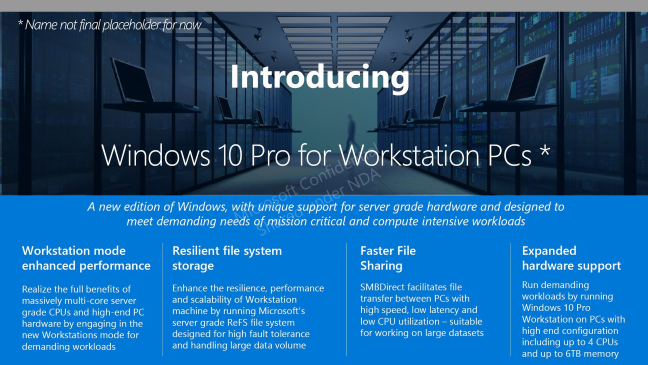 Windows 10 Pro for Workstations