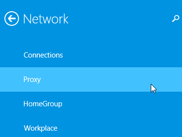 Proxy, server, set, configure, Windows 8.1, PC Settings