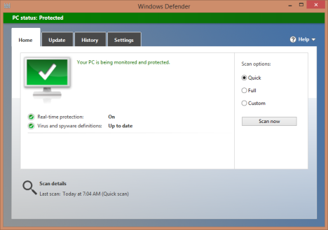 Windows Defender, Windows 8, Windows 8.1, antivirus