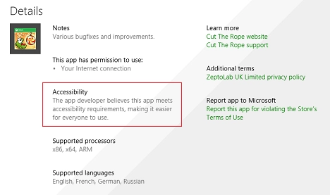 Windows 8.1, apps, Store, preferences, accessibility, languages, recommendations