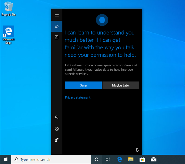 Cortana in Windows 10 May 2019 Update