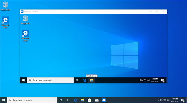 Windows Sandbox in Windows 10 May 2019 Update