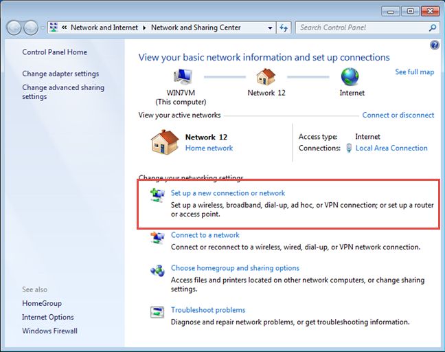 create a vpn network windows 7