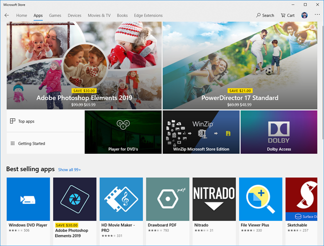 Apps in the Microsoft Store