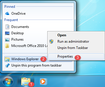 Windows 7, Windows Explorer, folder