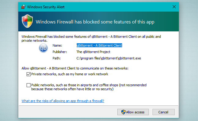 windows firewall-software aan