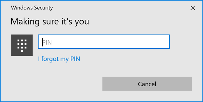 Enter your PIN