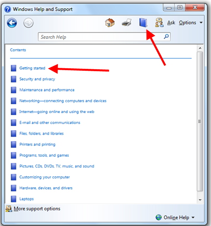 Windows, Help and Support, How to
