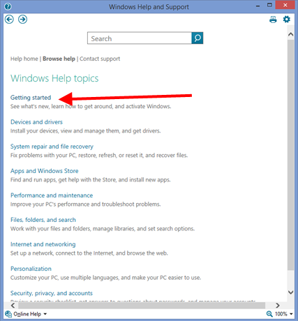 Windows, Help and Support, How to