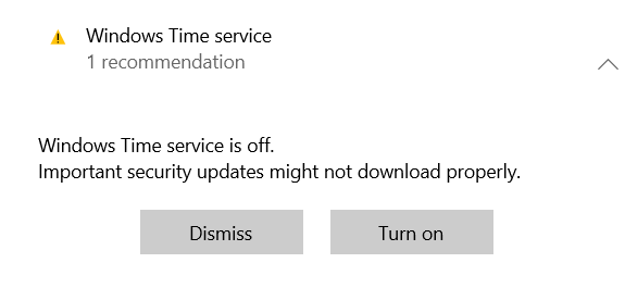 Windows Time service problems in Windows 10
