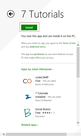 Windows 8.1, apps, games, Store, discover, install, review