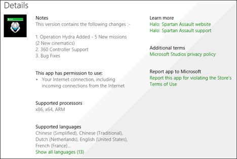 Windows 8.1 App Store: Install Games 