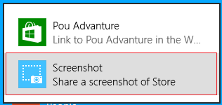 Windows 8.1, apps, games, Store, share, email, link, screenshots, facebook