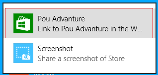 Windows 8.1, apps, games, Store, share, email, link, screenshots, facebook