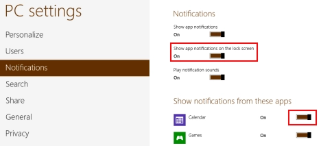 Windows 8, Lock Screen, Start screen, wallpaper, customization, notifications