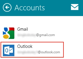 Windows 8 - Rename Mail Accounts