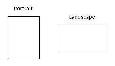 Portrait and Landscape page orientation