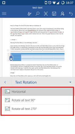 Microsoft Word, Android, documents, tables, insert, edit, style