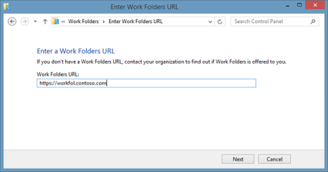 Windows 8.1, Work Folders, Set Up