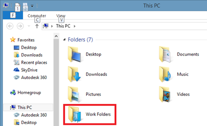 Windows 8.1, Work Folders, Set Up