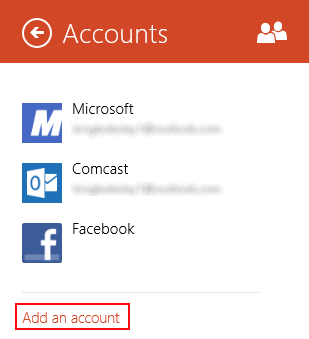 Windows 8 - Add Accounts to the People App