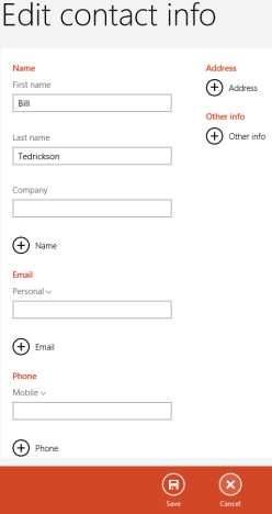 Windows 8 - Add New Contacts to the People App